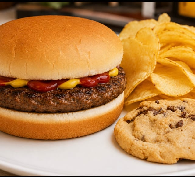 Kids' Hamburger Meal.