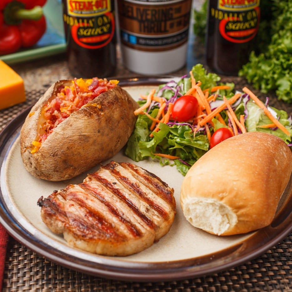Grilled Pork Chop (L).