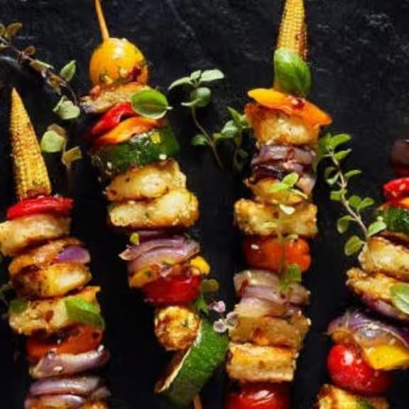 Grilled Vegetable Kabob.