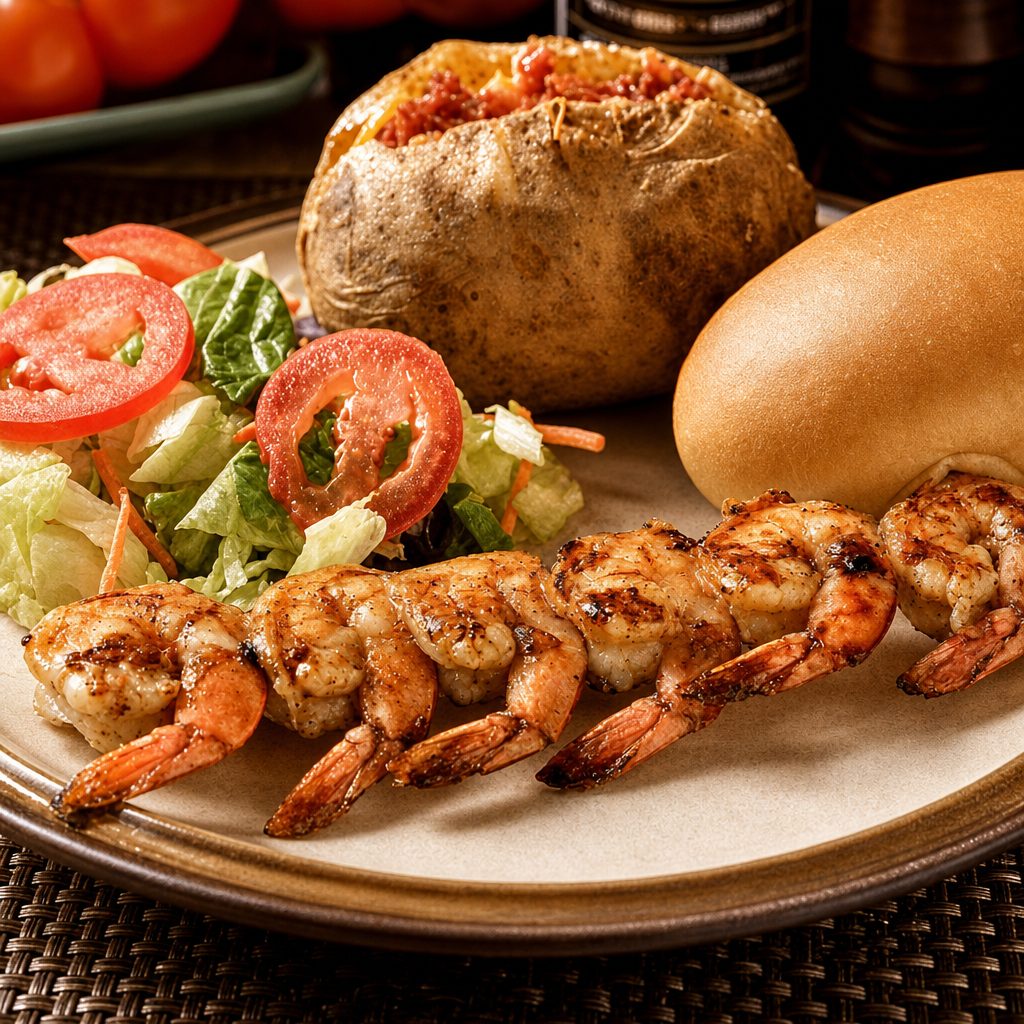 Grilled Shrimp (L).
