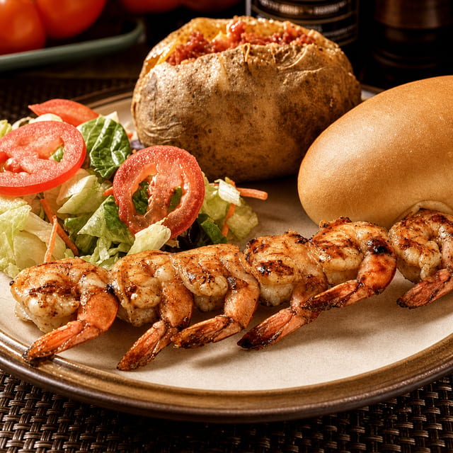 Grilled Shrimp (L).