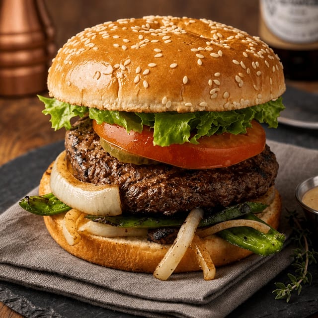 Jalapeno Swiss Burger 10oz..