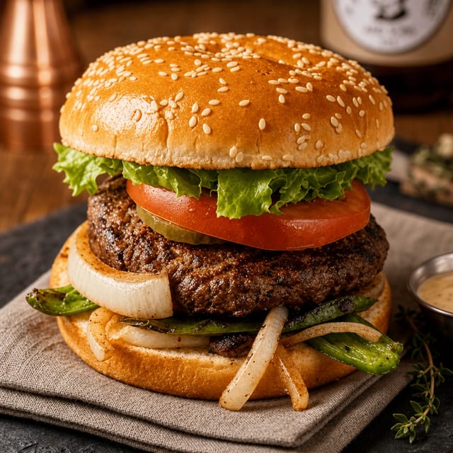 Jalapeno Swiss Burger 7oz..