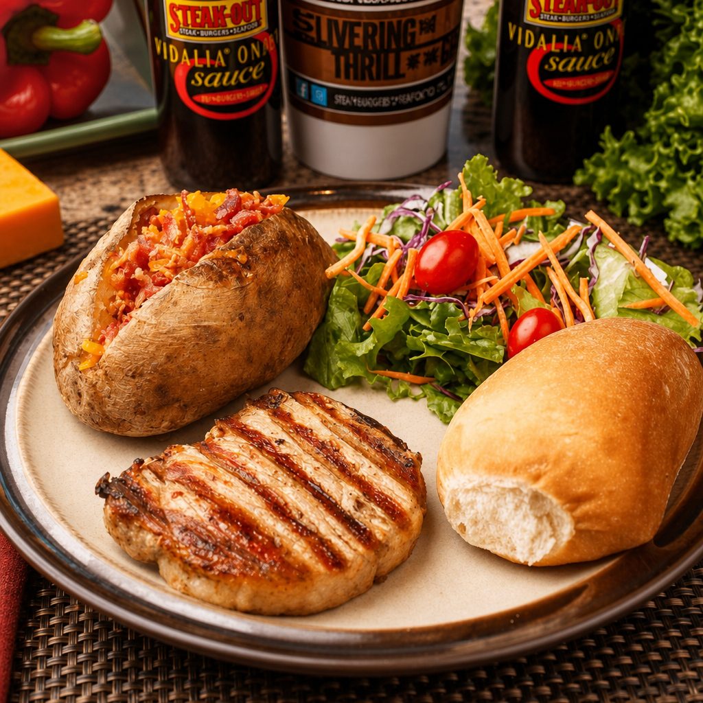 Grilled Pork Chop (L).